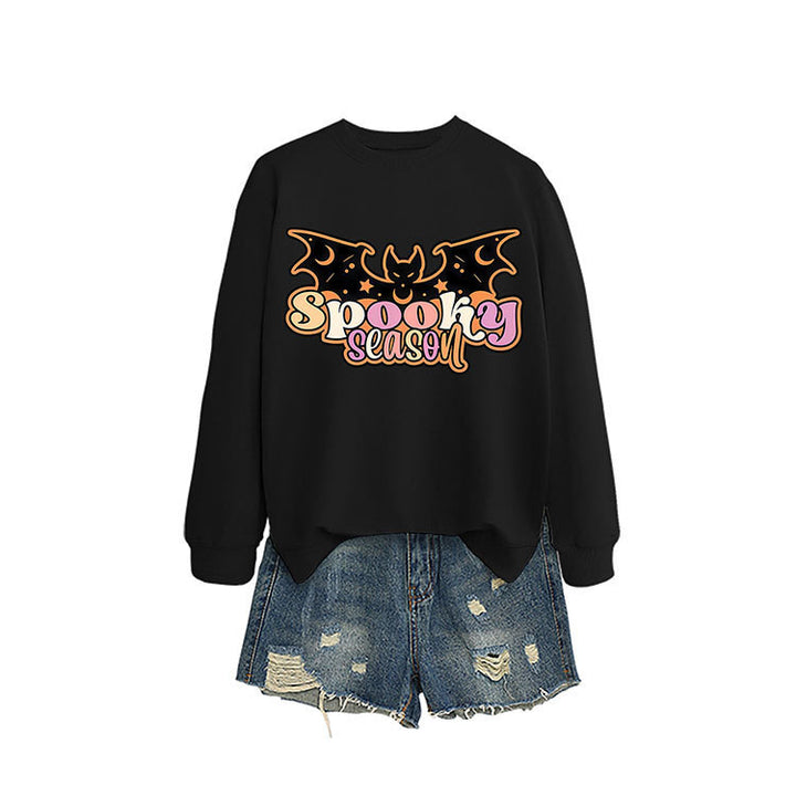 Damen Sweatshirt mit kreativem Halloween-Motiv Drune