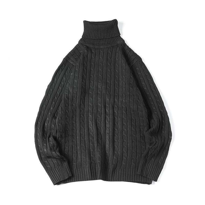 Herren nan Feinstrick-Rollkragenpullover mit Zopfmuster und schmaler Silhouette Drune