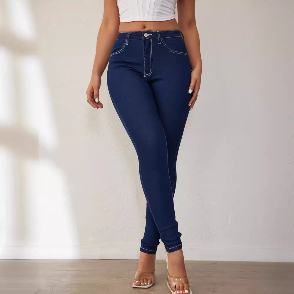 Damen High-Waist Skinny Jeans Drune