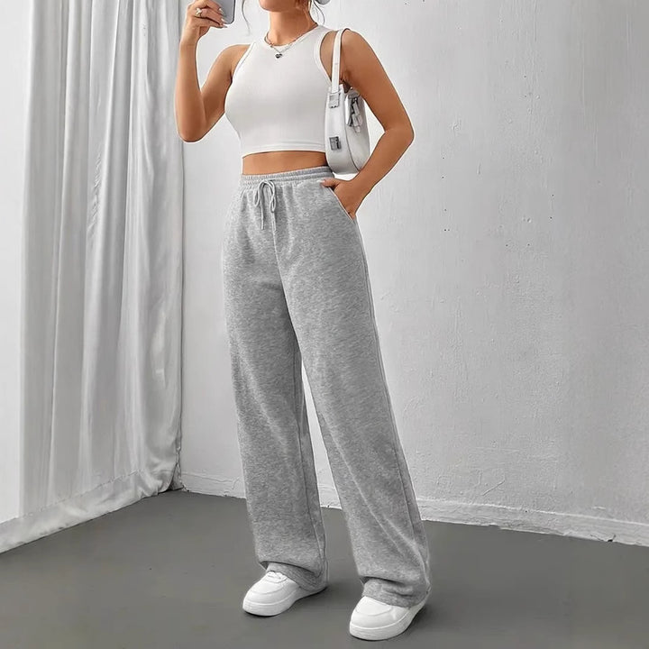 Damen Bequeme Freizeithose mit weitem Bein Drune