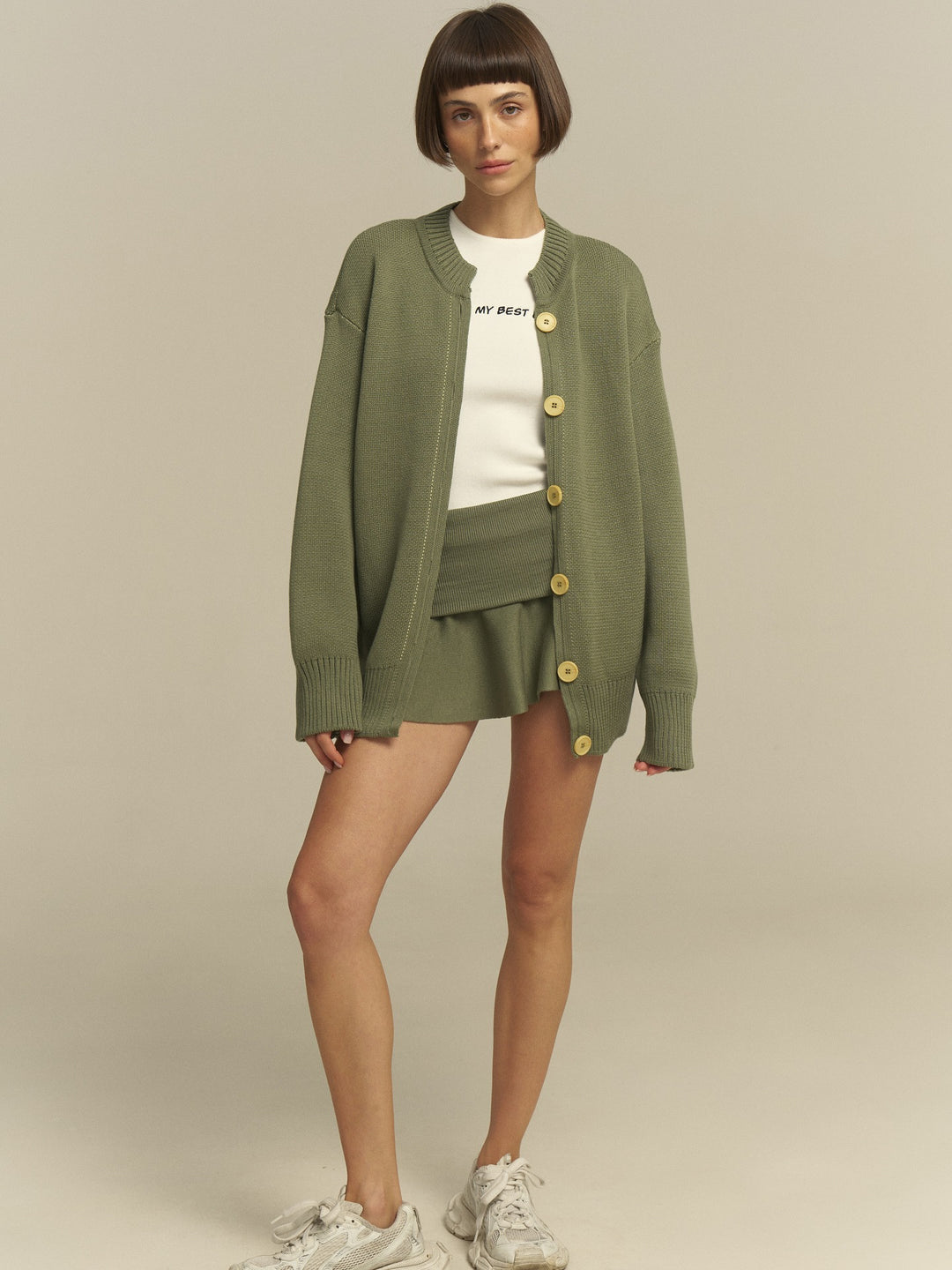Damen bequemer Oversized-Pullover und lässige Palazzohose Set Drune