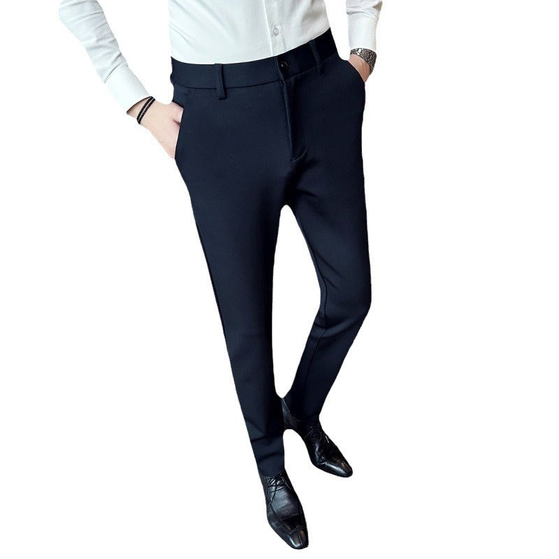 Herren elegante Anzughose aus leichtemStretchmaterial mit seitlichen Taschen Drune