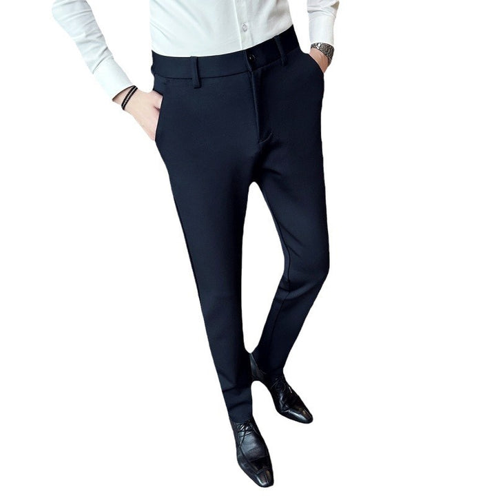 Herren elegante Anzughose aus leichtemStretchmaterial mit seitlichen Taschen Drune