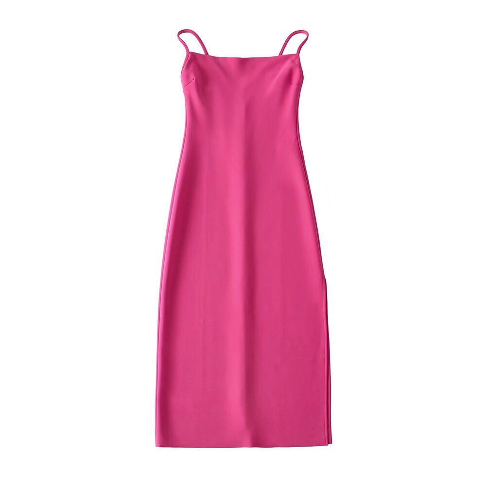 Damen langes Abendkleid mit elegantem Schlitz Drune