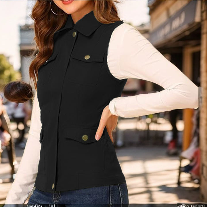Damen funktionale Weste mit praktischen Taschen Drune