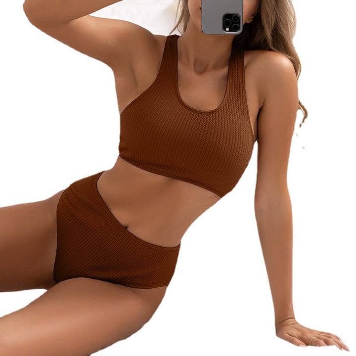 Damen Sport-Bikini Set mit hohem Bund und Racerback Drune