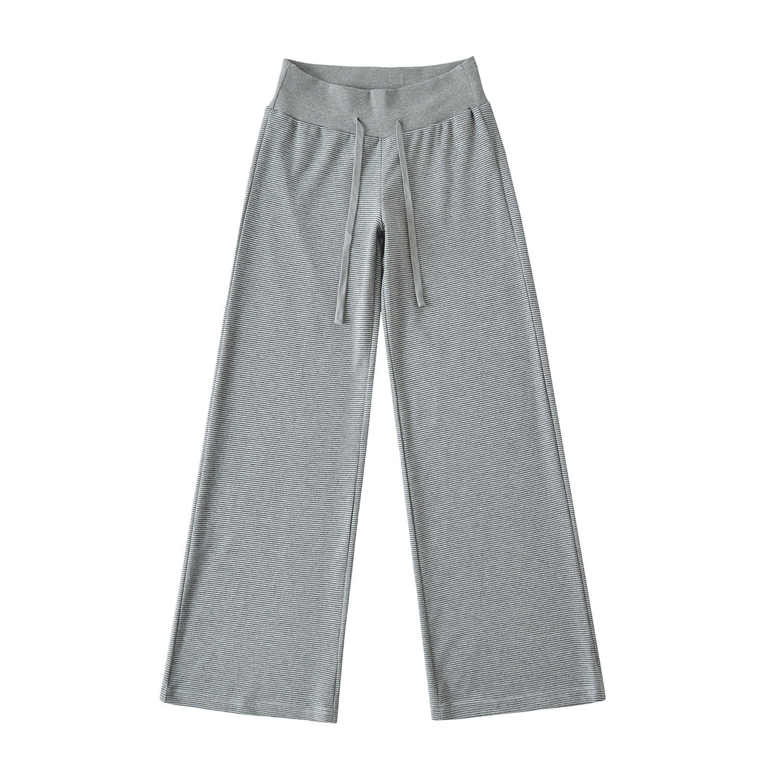 Damen weite Loungehose mit elastischem Bund und Kordelzug Drune