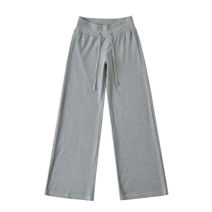 Damen weite Loungehose mit elastischem Bund und Kordelzug Drune