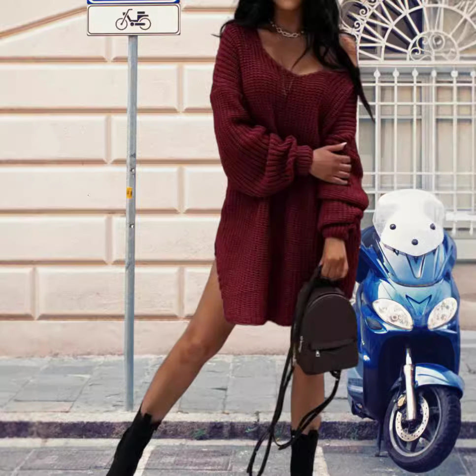 Damen Oversized Strickpullover im lässigen Design Drune