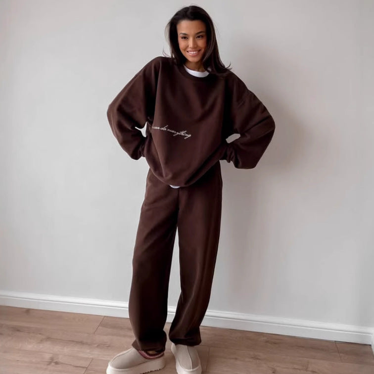 Damen lässiges Oversized Sweatshirt und bequeme Jogginghose Drune