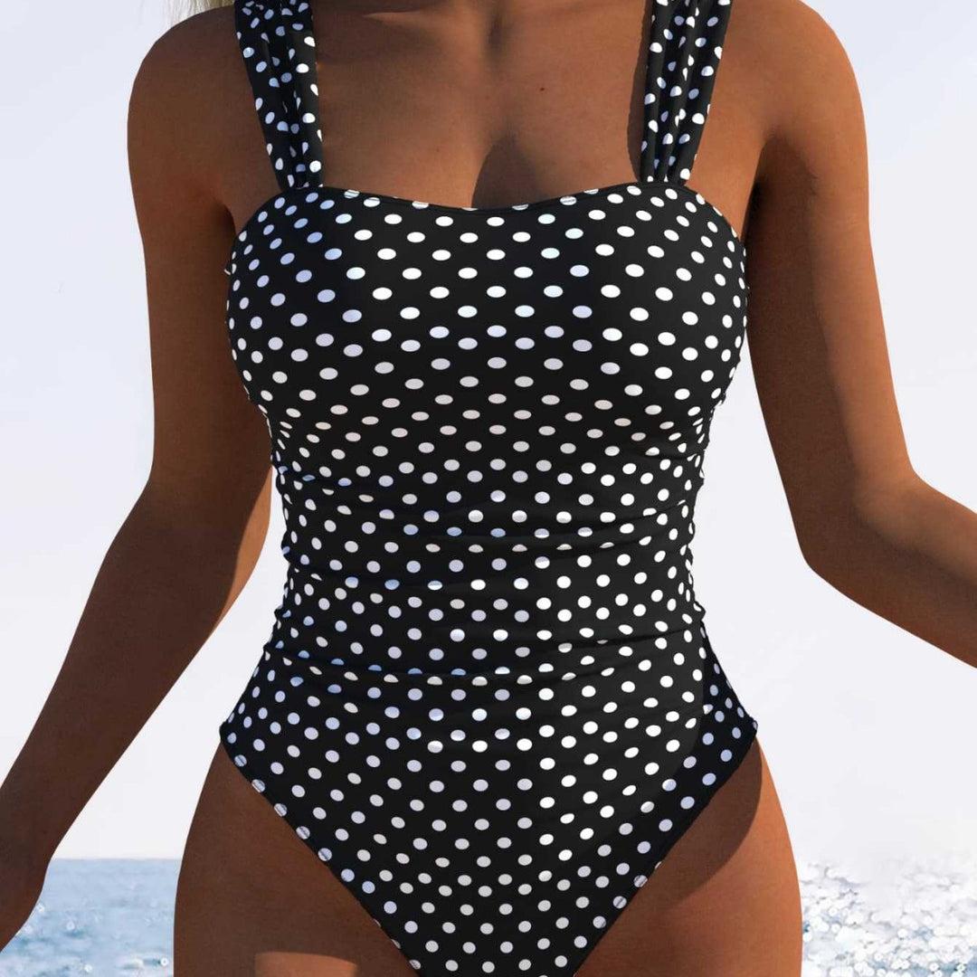 Damen Einteiliger Badeanzug mit raffiniertem Punkte-Design und komfortablem Schnitt Drune