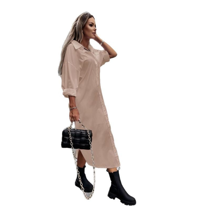 Damen Hemdblusenkleid Drune