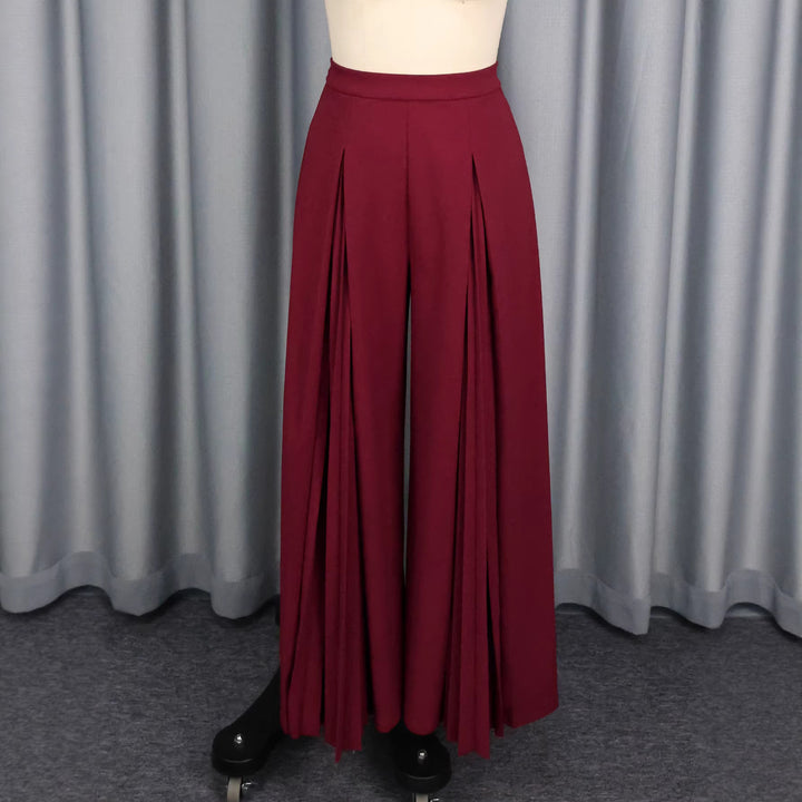 Damen Plisseehose mit hohem Bund und elegantem Faltenwurf Drune