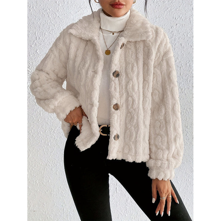 Damen Flauschige Oversize-Jacke Drune
