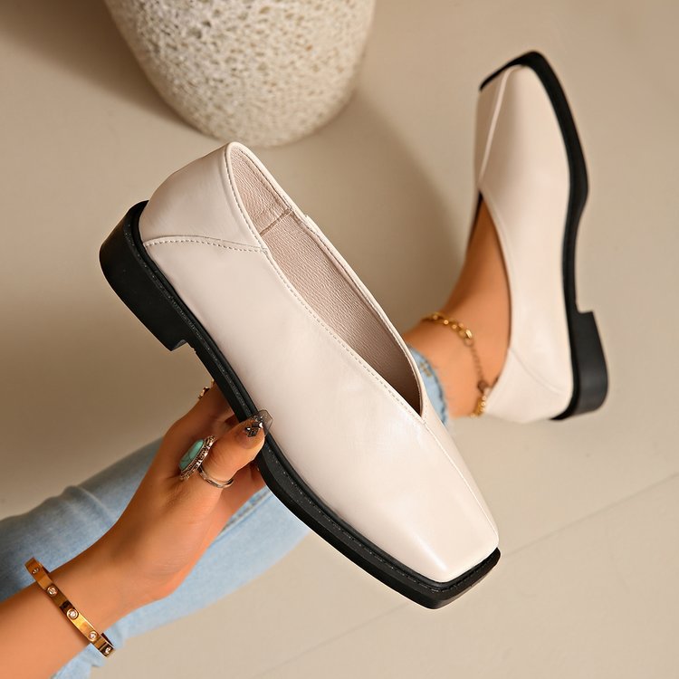 Damen Ballerinas mit eckiger Zehenpartie und rutschfester Sohle Drune