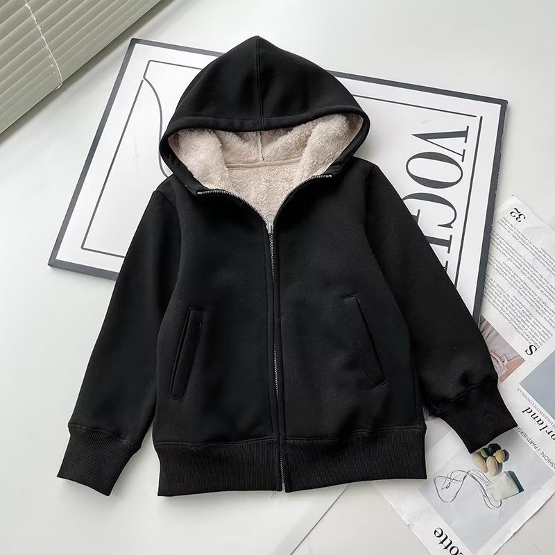Damen kuschelige und warme Hoodie-Jacke mit Fleecefutter Drune
