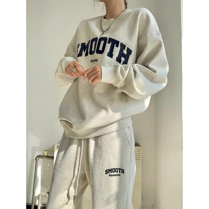 Damen Set mit cropped Sweatshirt und bequemen Jogginghosen Drune