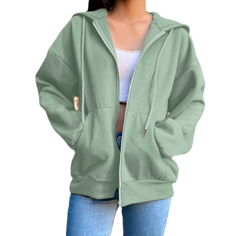 Damen lässiger Kapuzenpullover mit Reißverschluss Drune