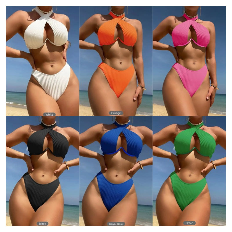 Damen Design-Bikini mit gekreuztem Oberteil Drune