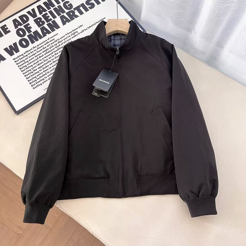 Damen modische Übergangsjacke mit hohem Kragen und praktischen Taschen Drune