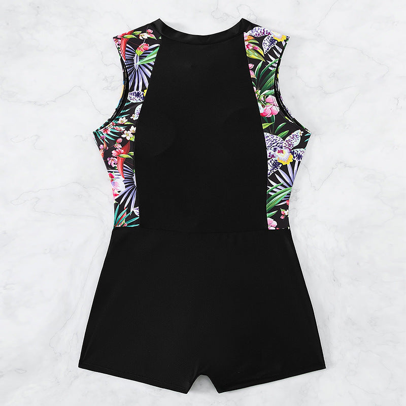 Damen Schwimmanzug mit floralen Einsätzen Drune