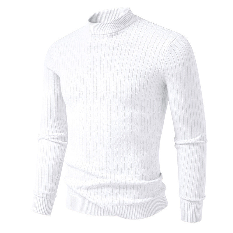 Herren modischer Rollkragenpullover mit strukturierter Oberfläche Drune