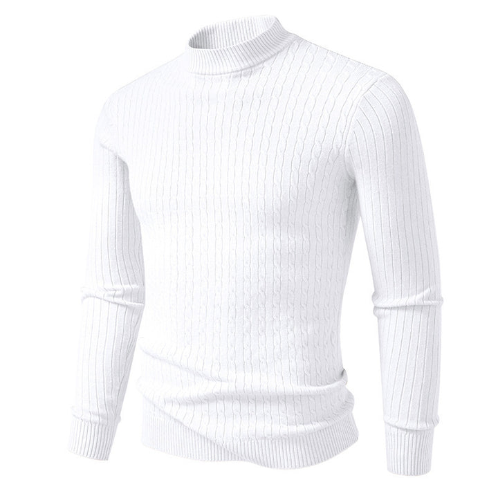 Herren modischer Rollkragenpullover mit strukturierter Oberfläche Drune