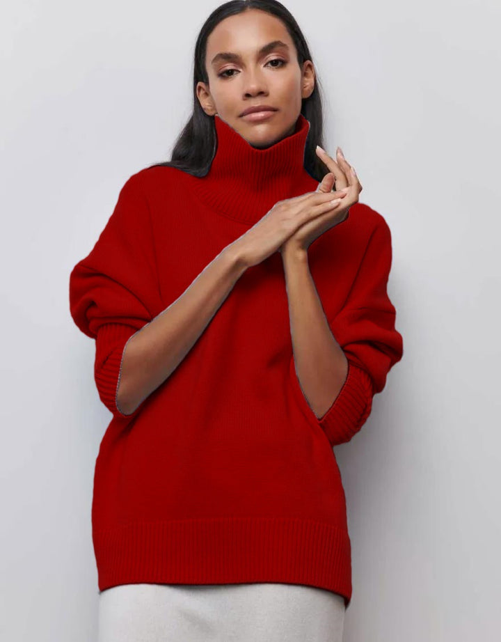 Damen kuscheliger Rollkragenpullover Drune