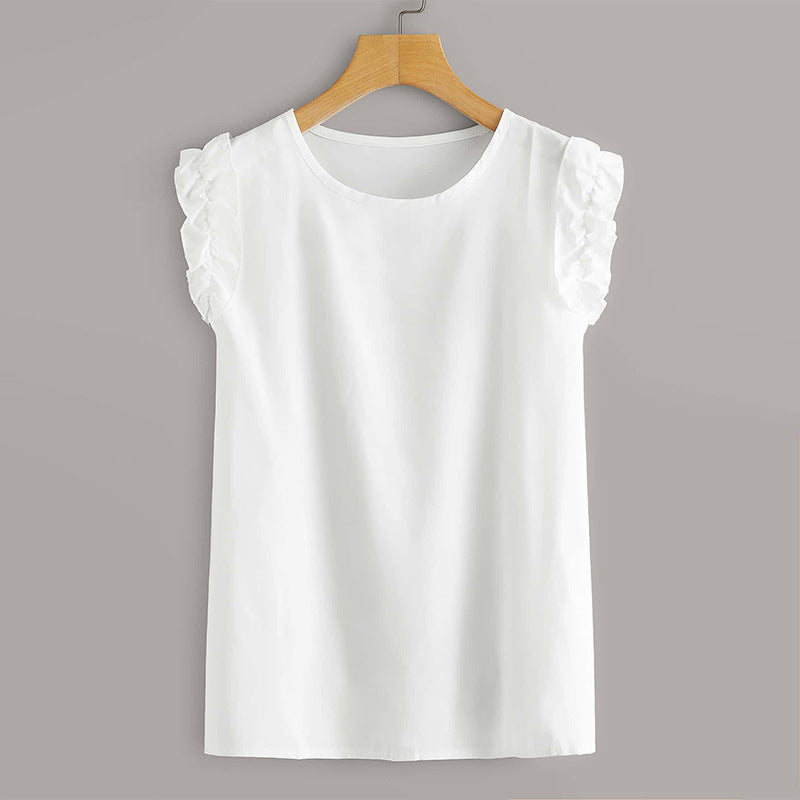 Damen Elegantes und luftiges Oberteil mit Rüschendetails Drune