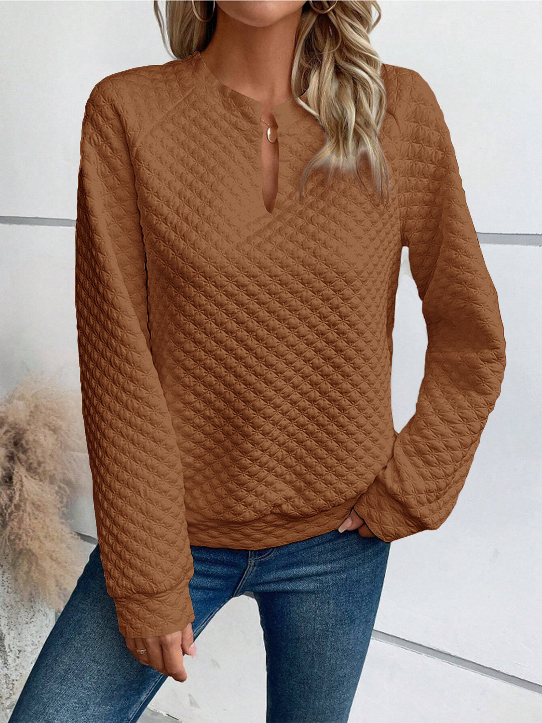 Damen Sweatshirt mit strukturiertem Design Drune