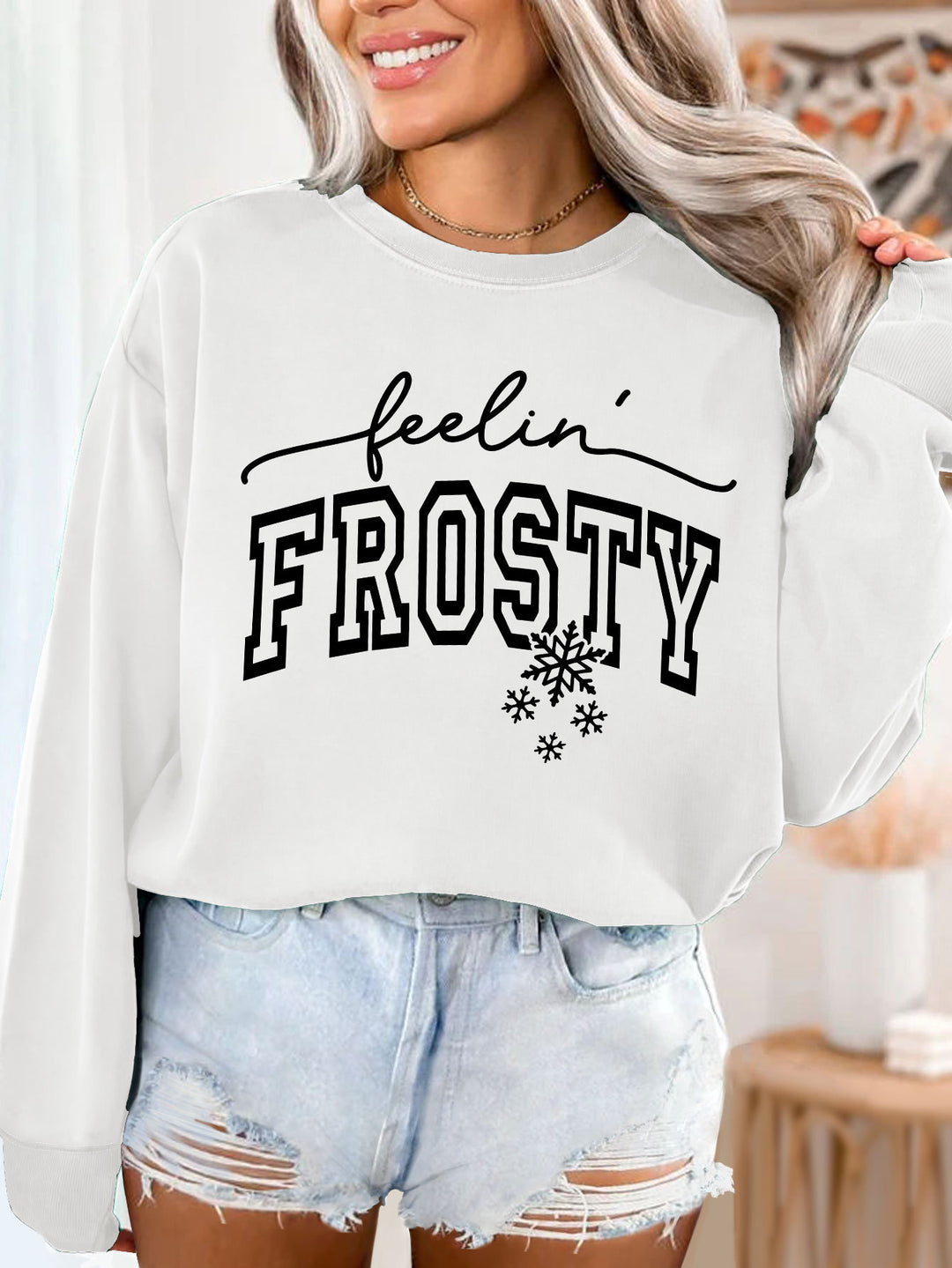 Damen Sweatshirt mit grafischem Aufdruck Drune