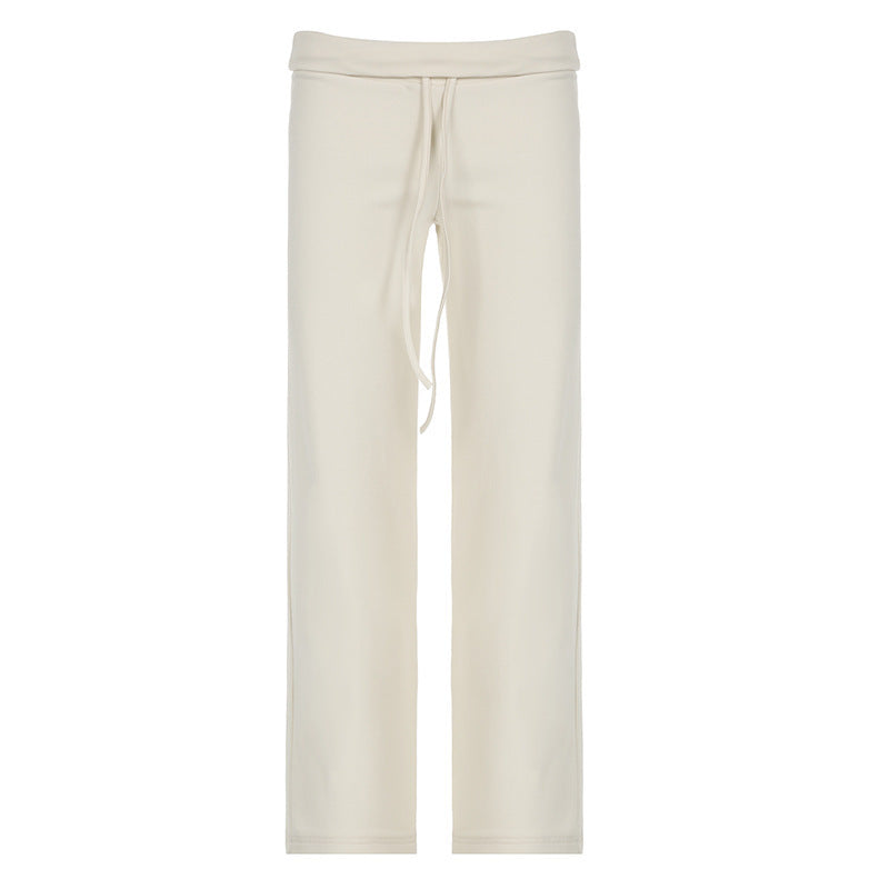 Damen weite Freizeit-Hose mit verstellbarem Bund und komfortablem Schnitt Drune