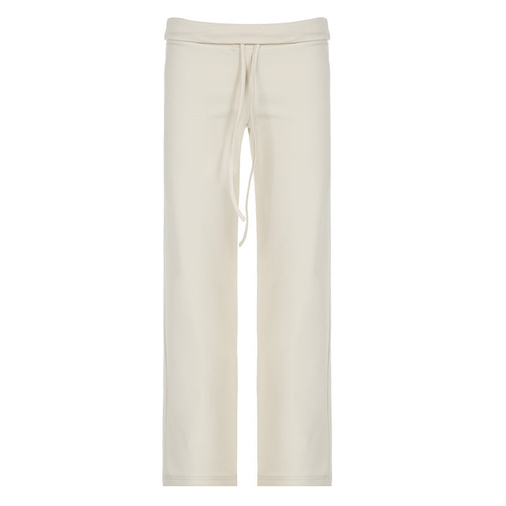 Damen weite Freizeit-Hose mit verstellbarem Bund und komfortablem Schnitt Drune