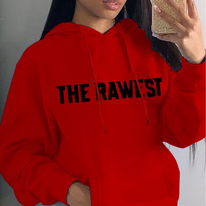 Damen Kapuzenpullover mit inspirierendem Schriftzug Drune