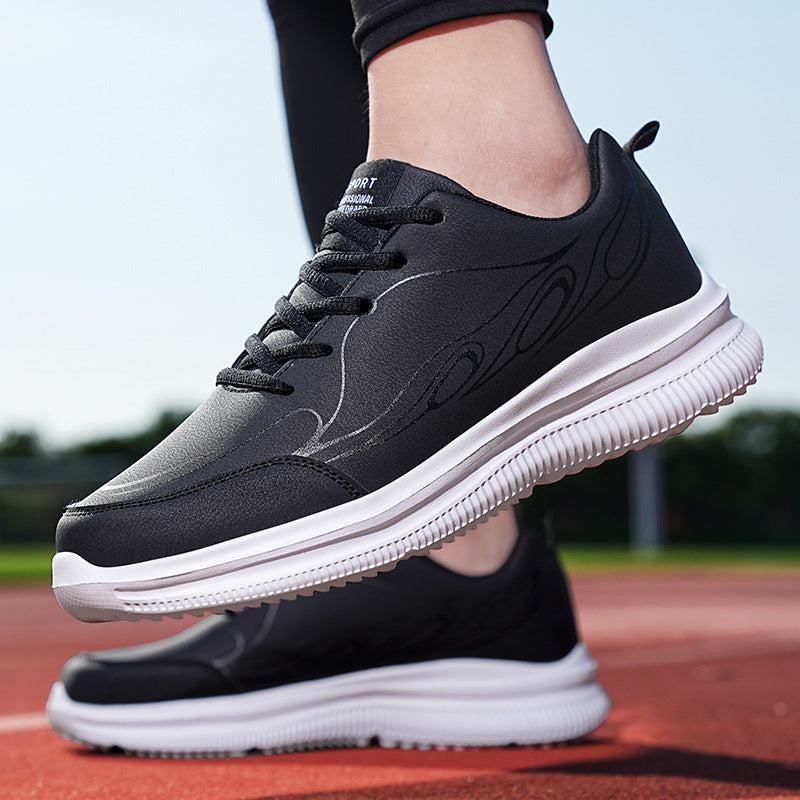 Herren nan dezenter Business-Casual Sneaker mit synthetischem Glattleder, gepolstertem Kragen und profiliertem Gummigrip Drune