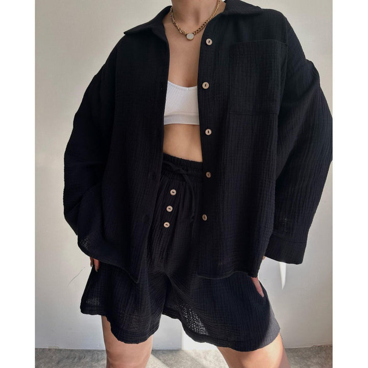 Damen modische Waffle-Jacke Drune