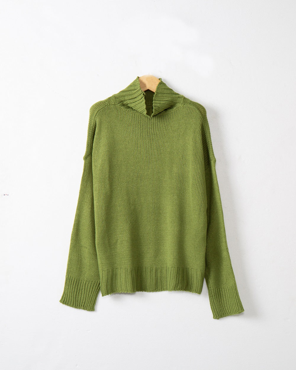 Damen hochgeschlossener Strickpullover mit strukturiertem Design Drune
