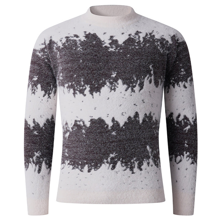 Herren trendiger Pullover mit strukturiertem Farbverlauf Drune