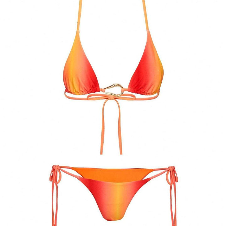 Damen Triangel-Bikini mit schimmerndem Ring-Detail Drune