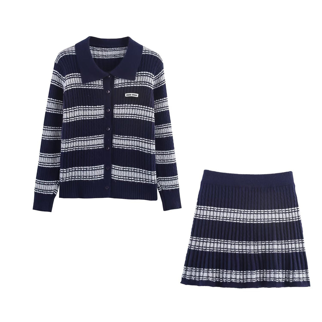 Damen Strickjacken und Rock Set Drune