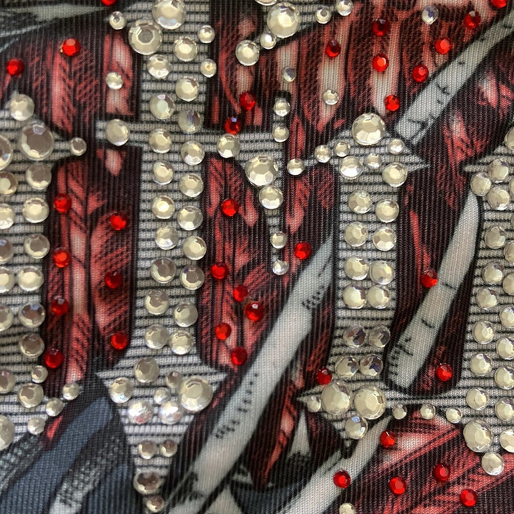 Damen Triangel-Bikini mit auffälligem Grafikumrandung Drune