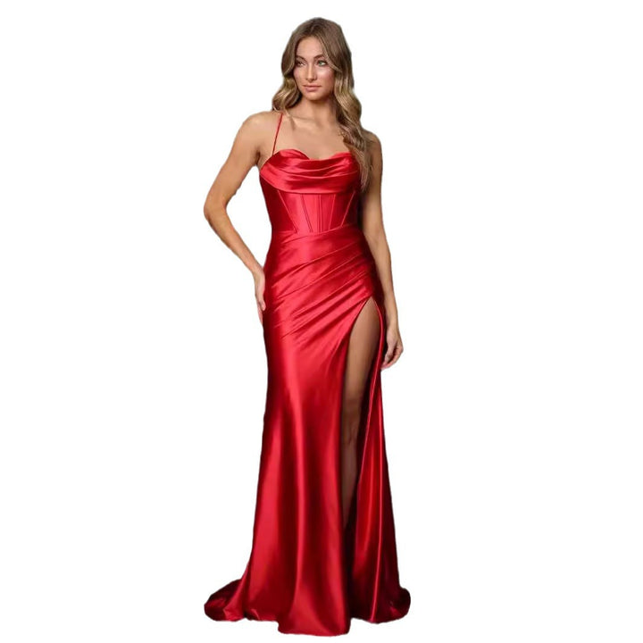Damen Abendkleid im eleganten Satin-Stil Drune