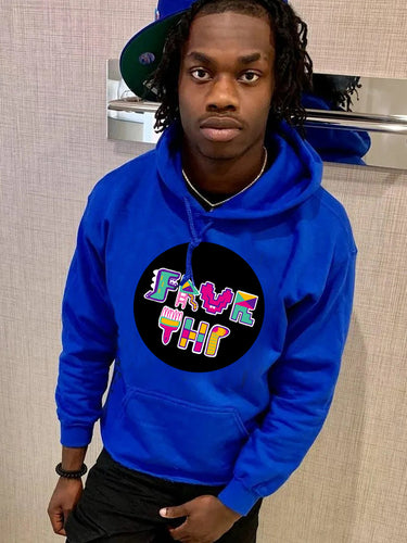 Damen modischer Kapuzenpullover mit auffälligem Grafikdesign und bequemen Kängurutaschen Drune