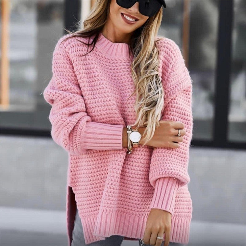 Damen Grobstrickpullover mit strukturierter Oberfläche und lässigem Schnitt Drune