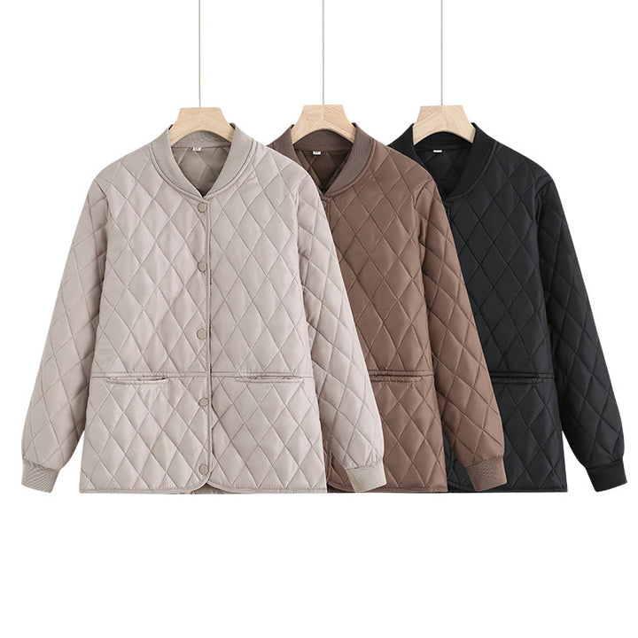 Damen gesteppte Übergangsjacke mit praktischen Taschen und elastischen Bündchen Drune