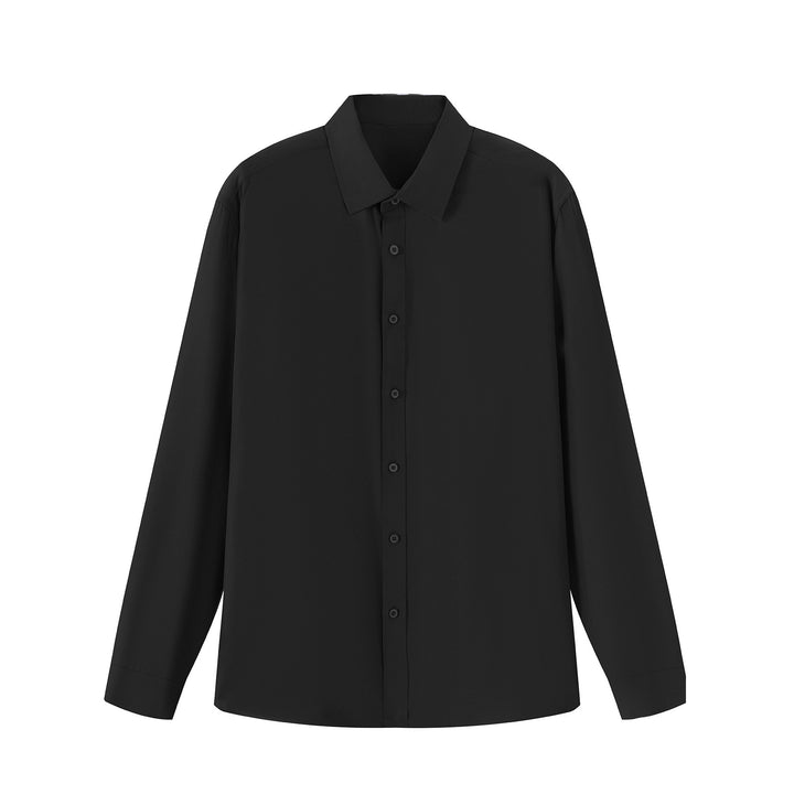 Damen elegantes Langarmhemd aus hochwertigem Stoff mit schmalem Schnitt Drune