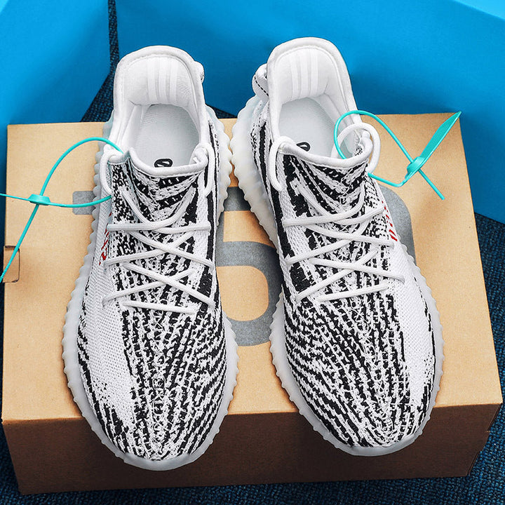Damen sportliche und luftige Sneakers mit atmungsaktivem Strickoberteil Drune