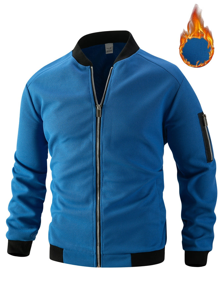 Herren Sportliche Bomberjacke mit Reißverschluss und strukturiertem Design Drune