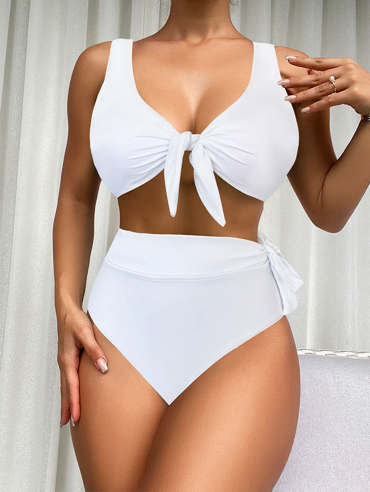 Damen Hochtailliertes Bikini-Set mit Bindeband Drune