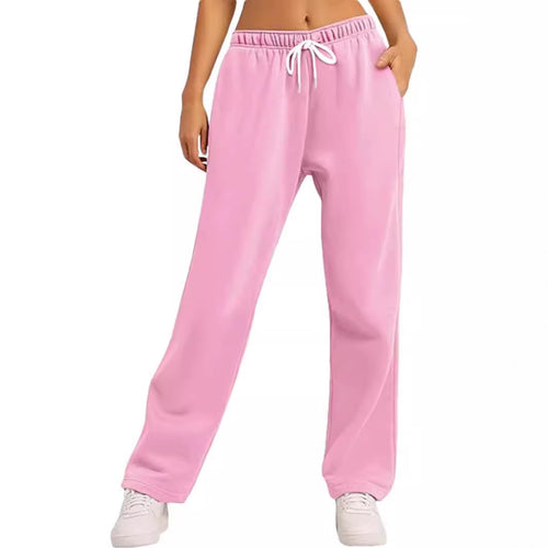 Damen bequeme Sporthose mit elastischem Bund und seitlichen Taschen Drune